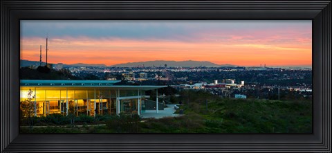 Framed City at Dusk, Baldwin Hills Scenic Overlook, Culver City, Los Angeles County, California, USA Print