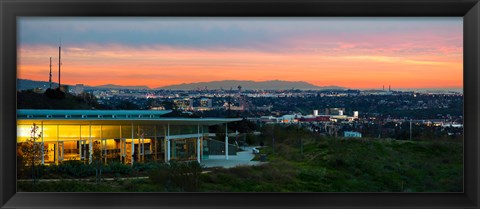 Framed City at Dusk, Baldwin Hills Scenic Overlook, Culver City, Los Angeles County, California, USA Print