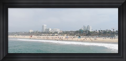 Framed Santa Monica Beach, Santa Monica, Los Angeles County, California, USA Print