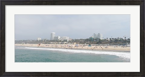 Framed Santa Monica Beach, Santa Monica, Los Angeles County, California, USA Print