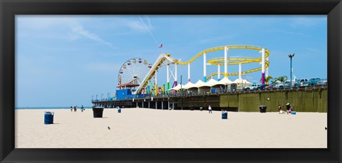 Framed Pacific park, Santa Monica Pier, Santa Monica, Los Angeles County, California, USA Print