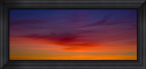 Framed Clouds in a red sky Print