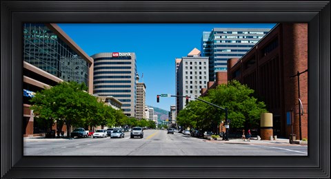 Framed Downtown Salt Lake City, Salt Lake City, Utah Print