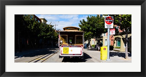 Framed Cable car on a track on the street, San Francisco, San Francisco Bay, California, USA Print