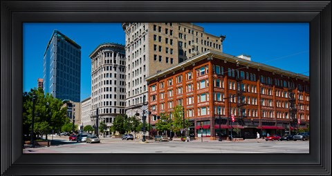 Framed Buildings in a downtown district, Salt Lake City, Utah Print