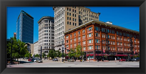 Framed Buildings in a downtown district, Salt Lake City, Utah Print