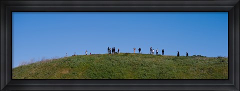 Framed People on a hill, Baldwin Hills Scenic Overlook, Los Angeles County, California, USA Print