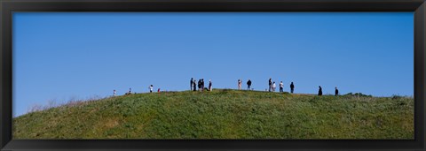 Framed People on a hill, Baldwin Hills Scenic Overlook, Los Angeles County, California, USA Print