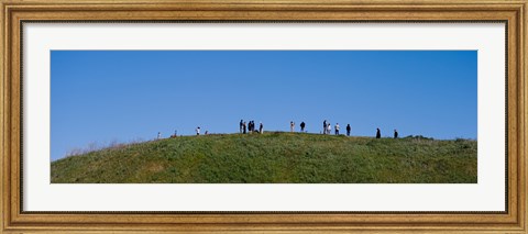 Framed People on a hill, Baldwin Hills Scenic Overlook, Los Angeles County, California, USA Print