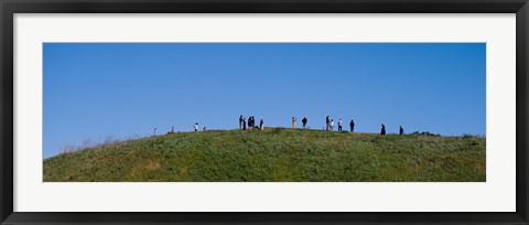 Framed People on a hill, Baldwin Hills Scenic Overlook, Los Angeles County, California, USA Print