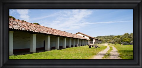 Framed Colonnade of a building, Mission La Purisima Concepcion, Santa Barbara County, California, USA Print