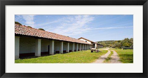 Framed Colonnade of a building, Mission La Purisima Concepcion, Santa Barbara County, California, USA Print