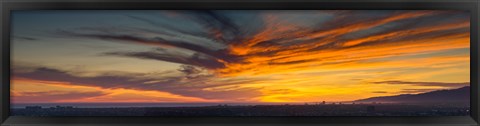 Framed Clouds in the sky at dusk, Marina Del Rey, Santa Monica, Los Angeles, California, USA Print