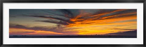 Framed Clouds in the sky at dusk, Marina Del Rey, Santa Monica, Los Angeles, California, USA Print