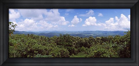 Framed Clouds over mountains, Flores Island, Indonesia Print