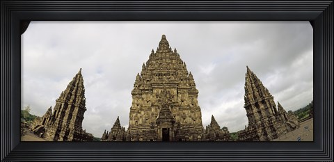 Framed Close Up of 9th century Hindu temple, Indonesia Print