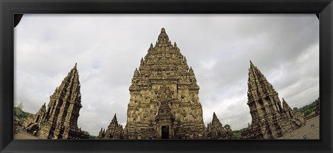 Framed Close Up of 9th century Hindu temple, Indonesia Print