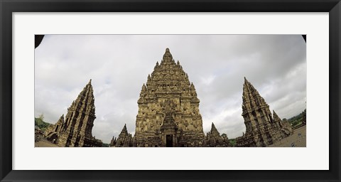 Framed Close Up of 9th century Hindu temple, Indonesia Print