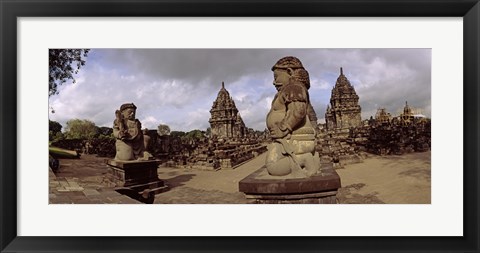 Framed Statues in 9th century Hindu temple, Indonesia Print