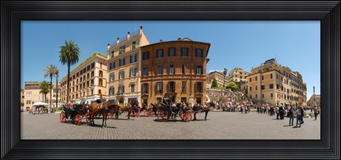 Framed Tourists at Spanish Steps, Piazza Di Spagna, Rome, Lazio, Italy Print