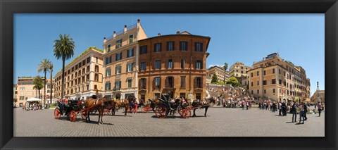 Framed Tourists at Spanish Steps, Piazza Di Spagna, Rome, Lazio, Italy Print