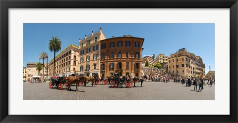 Framed Tourists at Spanish Steps, Piazza Di Spagna, Rome, Lazio, Italy Print