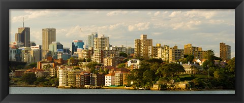 Framed Buildings at the waterfront, Sydney Harbor, Sydney, New South Wales, Australia Print