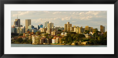Framed Buildings at the waterfront, Sydney Harbor, Sydney, New South Wales, Australia Print