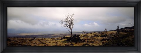 Framed Clouds over volcanic landscape, Hawaii Print