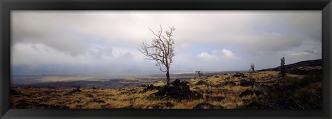 Framed Clouds over volcanic landscape, Hawaii Print