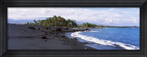 Framed Surf on the beach, Hawaii, USA Print