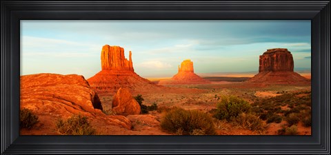 Framed Three Buttes Rock Formations at Monument Valley, Utah-Arizona Border, USA Print
