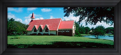 Framed Church in a field, Cap Malheureux Church, Mauritius island, Mauritius Print