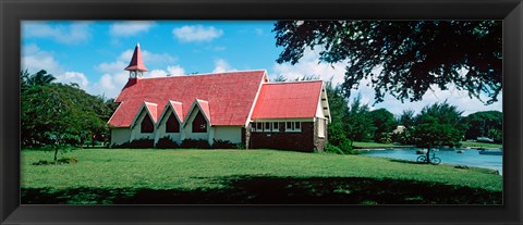 Framed Church in a field, Cap Malheureux Church, Mauritius island, Mauritius Print