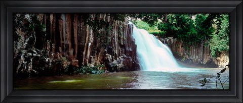 Framed Waterfall, Rochester Falls, Mauritius Island, Mauritius Print
