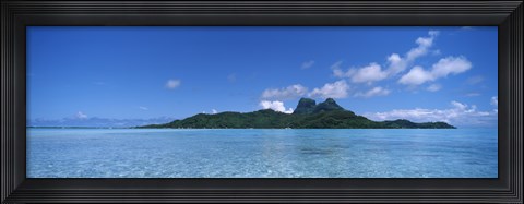 Framed Bora Bora from Motu Iti, Society Islands, French Polynesia Print