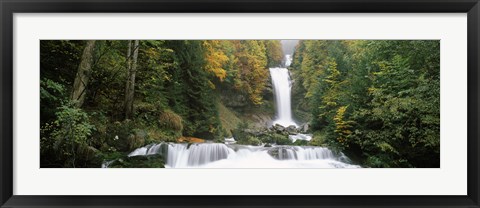 Framed Giessbach Falls on Lake Brienz, Bernese Oberland, Berne Canton, Switzerland Print