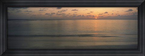 Framed Sunset View from Asdu Resort, Maldives Print