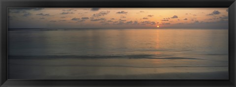 Framed Sunset View from Asdu Resort, Maldives Print