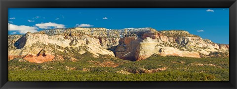 Framed White Cliffs mountain range outside Zion National Park, Utah, USA Print
