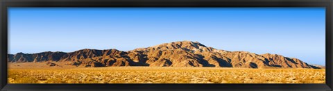 Framed Rock formations in a desert, Turkey Flats, Joshua Tree National Park, California, USA Print