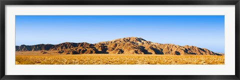 Framed Rock formations in a desert, Turkey Flats, Joshua Tree National Park, California, USA Print