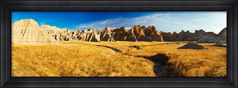 Framed Rock formations on a landscape, Prairie Wind Overlook, Badlands National Park, South Dakota, USA Print