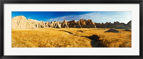 Framed Rock formations on a landscape, Prairie Wind Overlook, Badlands National Park, South Dakota, USA Print
