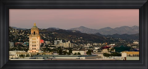Framed Beverly Hills City Hall, Beverly Hills, West Hollywood, Hollywood Hills, California Print