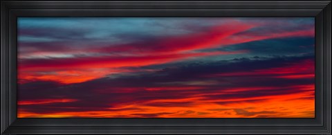 Framed Clouds in the sky at dusk, Los Angeles County, California, USA Print
