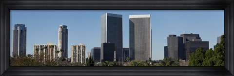 Framed Low angle view of buildings, Century City, Los Angeles County, California, USA Print