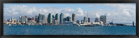 Framed View of San Diego from the Waterfront Print