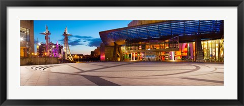 Framed Lowry complex at dusk, Salford Quays, Greater Manchester, England Print