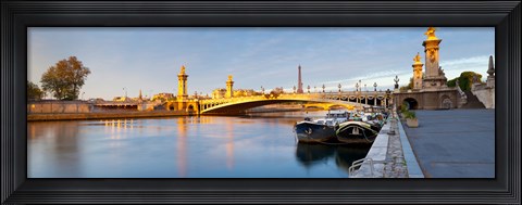 Framed Bridge across the river, Pont Alexandre III, Seine River, Paris, Ile-De-France, France Print